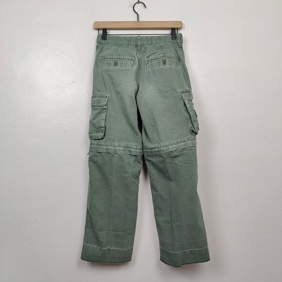 Boy Scouts of America Convertible Hiking Pants Boys 10 Green Shorts Adjustable - Picture 7 of 11